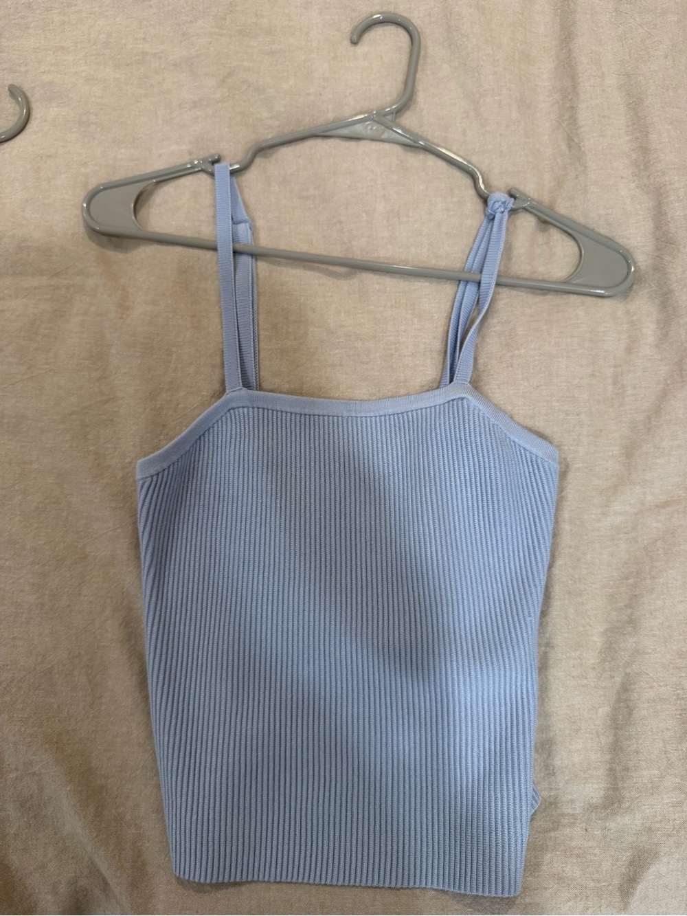 Old Navy Light Blue Ribbed Spaghetti Strap Camisole